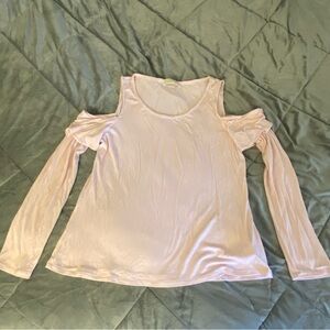 Michael Kors, cold shoulder, light pink shirt